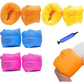 8 Pack Inflatable Arm Floaties Swim Arm Bands Swimming Tube Floater Water Wings for Adult Kids