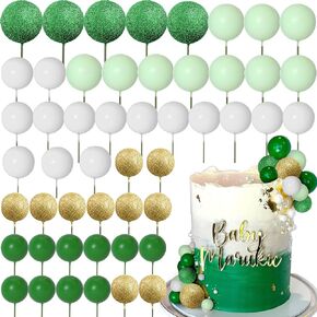 50pcs Pink Purple Ball Cake Topper Rose Gold Balloons for Cake Decorating Supplies Balls Cake Decorations for Birthday Wedding Bridal Shower Baby Shower