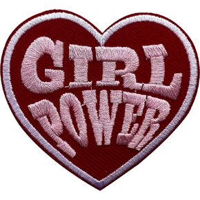 Girl Power Patch, Size 3" Sew On Patches, Inspirational Embroidery Fabric Patches for Clothes Jeans Backpack Hat, Applique Patches, Embroidery Iron On Patches for Clothes, Gift for Girls Women