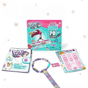 STICKI Rolls Sticki Bands - Wearable & Shareable Sticker Bracelet | Includes 70 Mini Stickers | 2 Mystery Reveal Sticki Rolls | Over 1000 Sticker Designs to Discover and Collect! (Series 1 Yellow)