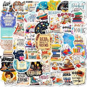 Read Across America Day Stickers,Book Stickers for Kid,Self-Adhesive & Waterproof Label Stickers,Reading Day Stickers for Students Classroom Seals Labels Decals Gifts Wrapping Decoration