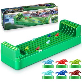 لعبة لوحة سباق الخيل الكهربائية Mini Portable 6 حصان جدول سطح المكتب Derby Game للترفيه الحفلات العائلية للبالغين