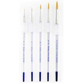 Royal & Langnickel - 5pc Soft Grip Gold taklon Paint Brush Set, Round | SG303