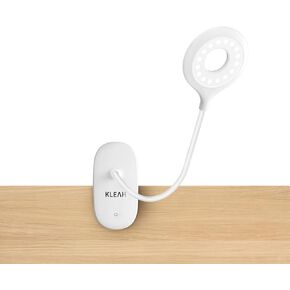 KLEAH Clip on Light for Bed & Desk, Reading in Bed, Dorm, Battery Operated Rechargeable Clamp Lamp for Headboard, Eye-Caring LED Light with 3 Brightness Modes & Flexible Gooseneck (Black)