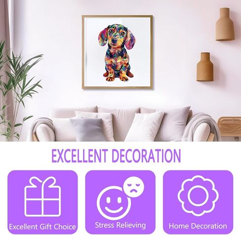 Wooden Puzzles for Adults, Colorful Dachshund Wooden Jigsaw Puzzles for Adults 80 Pieces, Dog Puzzle, Wood Puzzles Adult, Unique Animal Shape, Gifts for Friends, Wall Art Canvas Puzzle(S-8.5 * 5.5in) in Saudi Arabia