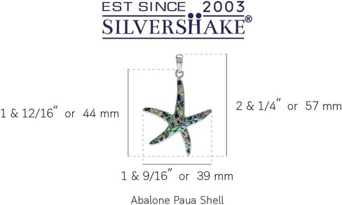 قلادة Silvershake مطلية بالذهب الأبيض عيار 925 من الفضة الإسترليني على شكل نجمة البحر in Saudi Arabia