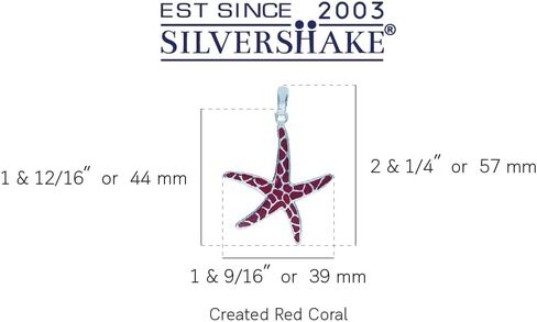 Silvershake White Gold Plated 925 Sterling Silver Starfish Sealife Pendant in Saudi Arabia
