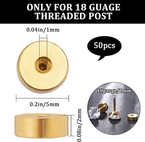 Beebeecraft 1 Box 50pcs برغي الكرة المسمار ل 20 جرام ترابط بعد هندسة الفولاذ المقاوم للصدأ الفولاذ المقاوم للصدأ مسطح مستدير البديل ظهور القرط لمجوهر in Saudi Arabia