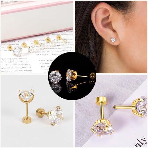 Beebeecraft 1 Box 50pcs برغي الكرة المسمار ل 20 جرام ترابط بعد هندسة الفولاذ المقاوم للصدأ الفولاذ المقاوم للصدأ مسطح مستدير البديل ظهور القرط لمجوهر in Saudi Arabia