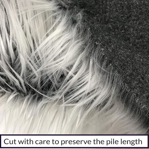 Bianna Gray Frost Faux Fur Fabric, 60 inches Wide Options, American Seller, Luxury Shag Shaggy Material for Crafting, Sewing, Costumes, Fursuits, Home Decor (8x8 inches) in Saudi Arabia