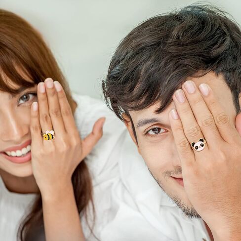 9 Pieces Fidget Anxiety Rings Rotatable Open Ring Set Cute Spinner Rings for Anxiety Stackable Rotating Rings Calming Worry Adjustable Rings for Women Ladies Mood Relieve Stress(Fancy Style) in Saudi Arabia