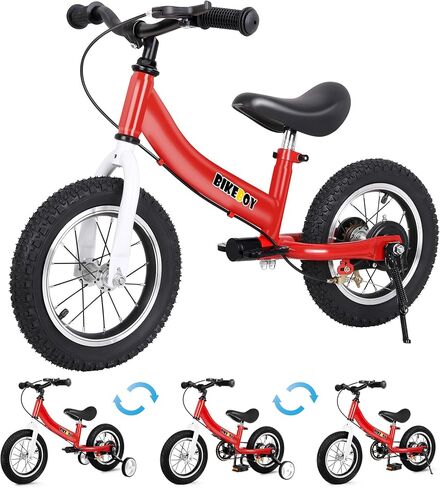 Balance Bike 2 in 1,The Dual Use of a Kids Balance Bike and Toddler Bike, for 2 3 4 5 6 7 Years Old -12 14 16 Inches with Training Theory, Brake, Pedal in Saudi Arabia