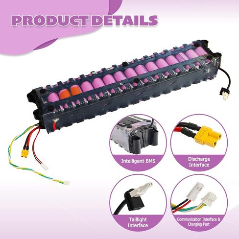 بطارية Scooter Electric Coasta ، 36V 7.8AH M365 Scooter Battery ， حزمة بطارية سكوتر الكهربائية لـ M365 Scooter Electric 1: 1-1: 2 Scooter High Imitation -بدون اتصالات 13.19x2.76x1.57inch (LXWXH) in Kuwait