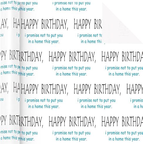 WRAPAHOLIC Birthday Wrapping Paper for Men - Mini Roll - 17 Inch x 16.5 Feet - Happy Birthday Handsome Design for Special Friend, Boyfriend, Husband in Kuwait