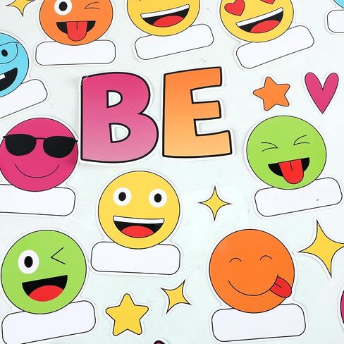 Classroom Bulletin Board Decoration Set Welcome Banner Wall Door Colorful Smile Face Classroom Decorations for Kindergarten Preschool Elementary Middle School(Be The Reason Someone Smile Today) in Kuwait