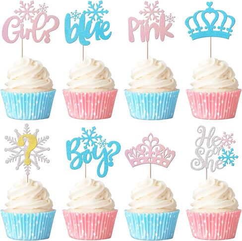 Rsstarxi 30 Pack Snowflake Cupcake Toppers Glitter Winter Frozen Theme Cupcake Picks Baby Shower Cake Decorations for Snowflake Theme Christmas Kids Birthday Party Supplies Silver in Kuwait