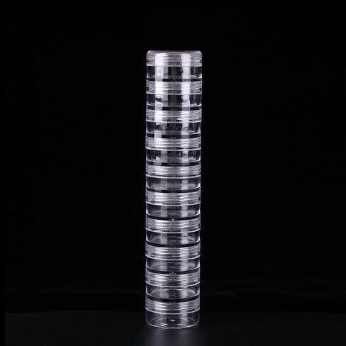20 جهاز كمبيوتر حاوية بلاستيكية قابلة للتكديس ، 19x3.5cm/ 7.5x.5inclear تخزين مربع مربع جولة الجولة للخرز ، الأزرار ، Art Art Craftjewelry مسمار in Kuwait