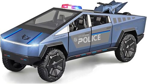 Cybertruck Toy Trucks Police Cars Cybertquad Alloy Die-cast Truck 1/32 Toy Cars Race with Sound and Light (Pruple) in Saudi Arabia