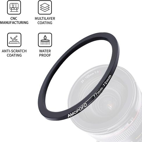 40.5mm to 55mm Step-Up Ring Filter Adapter for 55mm UV, ND, CPL Filter, Metal Step-Up Ring in Saudi Arabia