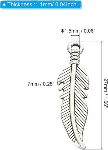 Patikil 150pcs ريشة سحر الميني ريش المعلقات سحر الحلم المعدني الماسك للمعادن للمجوهرات صنع الأقراط in Saudi Arabia