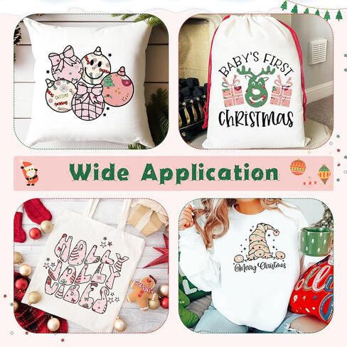 Tintnut Classical Christmas HTV Vinyl 16 Sheets 12x10 inches Assorted Color Bundle for Shirts DIY in Saudi Arabia
