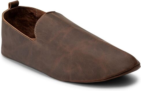 La Leche, Traditional Babouche Slippers for Men, Indoor Slippers, Full Grain Leather, Handmade in Saudi Arabia