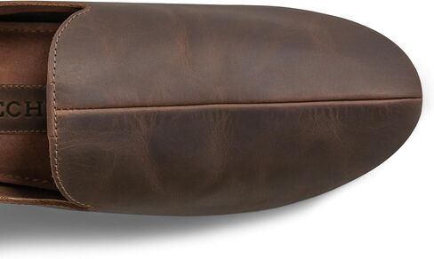 La Leche, Traditional Babouche Slippers for Men, Indoor Slippers, Full Grain Leather, Handmade in Saudi Arabia