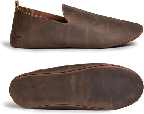 La Leche, Traditional Babouche Slippers for Men, Indoor Slippers, Full Grain Leather, Handmade in Saudi Arabia