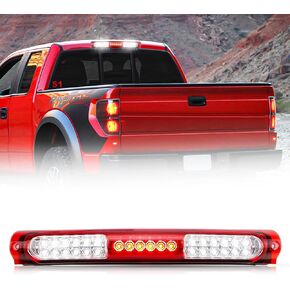 مناسب لـ 1997-2003 Ford F-150 مجموعة مصابيح الفرامل العالية LED أضواء الفرامل الثالثة مصباح البضائع المركزي الذيل (عدسة حمراء لغطاء الكروم) in Kuwait