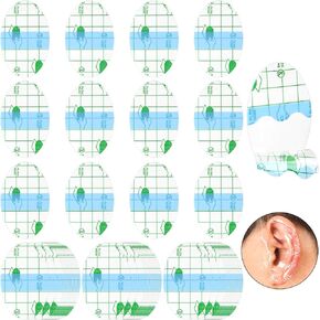 60 Pcs Ear Covers for Shower Ear Covers Waterproof Ear Stickers Ear Covers for Swimming Shower Ear Protectors with Water Ear Plugs,Ear Caps for Shower Surfing Snorkeling and Other Water Sports