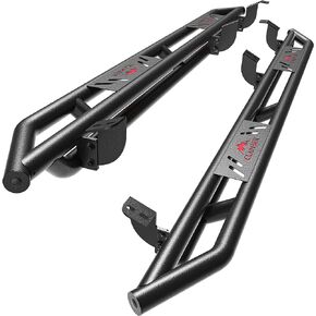 Running Boards for 2007-2021 Toyota Tundra CrewMax with 4 Full Size Doors(NOT for Double Cab), 2007-2021 Tundra Crew Cab Side Step Rails Black Metal Nerf Bars