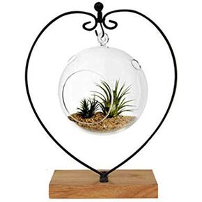 Hanging Ornament Display Rack Stand Hook Chrismas Ornament Party Decoration Holder Pot Hanging Terrarium Home Office Decor Hanger (1, Rectangle)