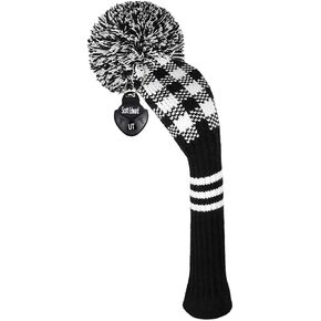 Scott Edward 1PCS Hybrid Head Cover Knit for Driver Wood Fairway Wood Hybrid with Rotating Number Tags Number Tags