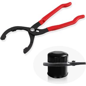 12" Oil Filters Removal Specialty Tool Oil Filter Wrench,3-Position Adjustable+15°Bent Angle Head Design Oil Filter Pliers For 45-150mm Engine Filters,Conduit,Fittings