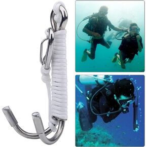 Reef Drift Hook, Scuba Diving Double Dual Stainless Steel Reef Drift Hook with Line for Cave Dive