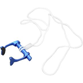 Swimming Nose Plug, Non Slip Split Design Adjustable Skin Friendly Accurate Freediving Nose Clip 25 Degree Angle with Neck Strap for Diving Training(Blue)