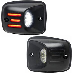 أضواء لوحة ترخيص LED لتاكوما 1995-2004 الجيل الأول N140 N150 N160 N170 N190 جميع الموديلات بيك اب 6500K زينون أبيض مع مجموعة مصابيح علامة أنبوبية حمراء ثلاثية 2 حزمة