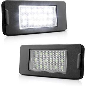 LED License Plate Lights Tag Lamp Assembly Compatible with 2015-2022 Cadillac Escalade ATS/Chevy Tahoe Suburban/GMC Yukon XL /16-up Malibu 18-SMD LED 6000K