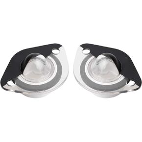 HERCOO License Plate Lights Lamp Lens Black Clips Housing Compatible with 1994-2004 Mustang Pickup Truck Rear Step Bumper Aftermarket, Pack of 2