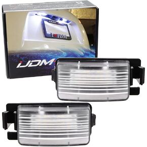 iJDMTOY OEM-Fit 3W Full LED License Plate Light Kit Compatible with Nissan 350z 370z GT-R Cube Leaf Sentra Versa Infiniti G25 G35 G37 Q60, Powered by 18-SMD Xenon White LED