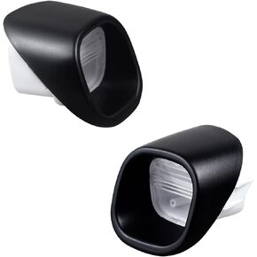 HERCOO License Plate Lights Lamp Lens Left Right Hand Housing Compatible with 1998-2005 Blazer S10 GMC Jimmy GMC Sonoma Oldsmobile Bravada Pickup Truck Rear Step Bumper, Pack of 2