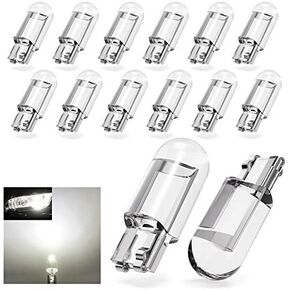 T10 Car LED Bulb 194 161 168 921 2825 158 c194 192 Position License Plate W5W Marker Door 6000K White Interior Light 12V Lamp (14PCS Amber)