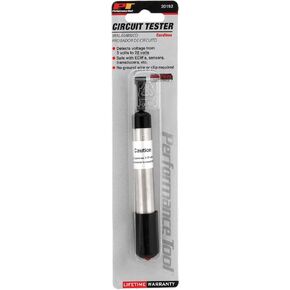 Performance Tool 20192 Cordless Circuit Tester (3 to 28 Volt) Safe with ECM's, Sensors, Transducers and More