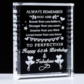 YWHL 80th Birthday Gifts for Women Mom Grandma Wife Her Crystal Shining Diamond Birthday Presents for 80 Year Old Woman