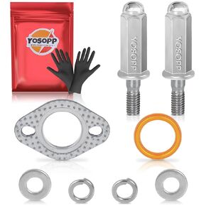 GY6 Exhaust Bolt Nuts Gasket for 50cc-150cc Scooters ATVs, Silver - Engine Harley Moped Quad 4 Wheeler Dune Buggy Go Karts.
