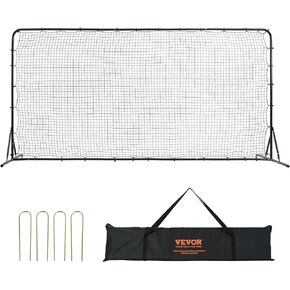 Soccer Rebounder Net, 12x6FT Iron Soccer Training Equipment, Sports Football Training Gift with Portable Bag, Volleyball Rebounder Wall Perfect for Backyard Practicing, Solo Training, Passing