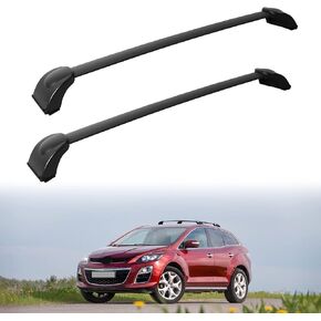 AUXMART Roof Rack Cross Bars Fit for Mazda CX-7 2007 2008 2009 2010 2011 2012, Black Rooftop Luggage Rack Rail Replacement, Aluminum Cargo Carrier Bars