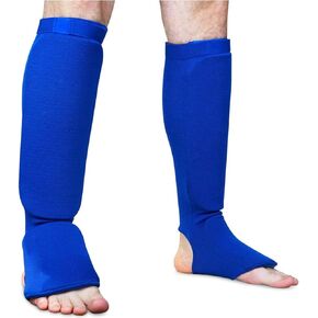 Taekwondo Cloth Calf Shin Instep Protector Guards, Boxing Martial Arts MMA Training Foot Protective Gear for Men Women Kids Sparring UFC Muay Thi Sparring Karate Foowear