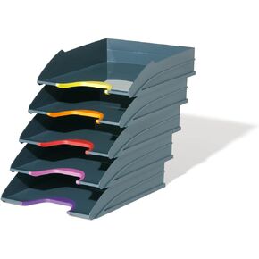 Durable Stackable Letter Tray, VARICOLOR Light Purple, Set of 2 (770212)