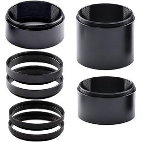 Telescope M48-2 inches Extension Tube Kit for SLR Cameras and Eyepieces - Length 5mm 5mm 7mm 7mm 15mm 20mm 30mm - M48x0.75 on Both Sides & Outer Diameter of 2 inches - 2 inches 7 Tubes Kit